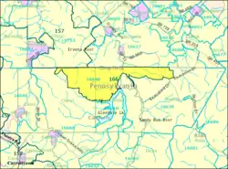 Flinton ZIP code area (16640) in Cambria County