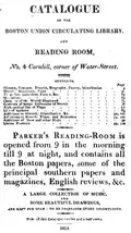 Library catalog, 1815