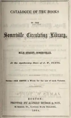 Somerville Circulating Library, Milk Street, 1860s