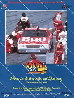 The 1988 Checker 500 program cover, featuring Terry Labonte.