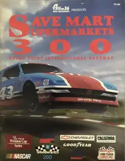 The 1992 Save Mart 300K program cover, featuring Richard Petty.
