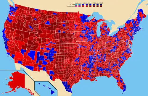 Election results by county