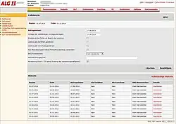 A A2LL website screenshot from 2014 and private information blurred.