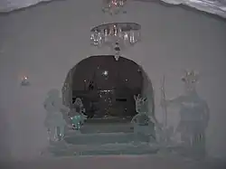 Entrance to the ice bar