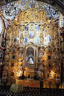 The main altar of the Jesuit colegio in Tepozotlan, now the Museo Nacional del Virreinato