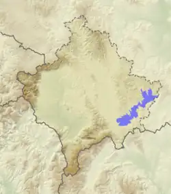 Anamorava within Kosovo
