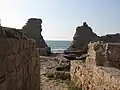 Ashdod-Yam (Ashdod on the Sea), Minat al-Qal'a fort. View towards Sea Gate