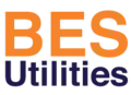 Orange text "BES" followed by black "Utilities"