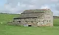 Traditional stone barn with outshut and livestock enclosure between Arkle Gill and Punchard Beck, about 2 miles (3.2&nbsp;km) north-west of Langthwaite