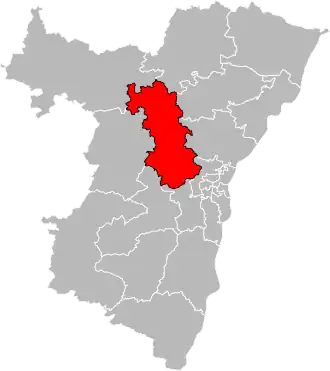 Situation of the canton of Bouxwiller in the department of Bas-Rhin