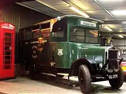 1929 bus built by Birch Brothers of London on a Bean 30 cwt chassis