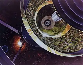 Cutaway of a Bernal sphere