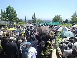 Hundreds attend the burial ceremony of Hacham Yedidia Shofet in Mission Hills, California - June 2005