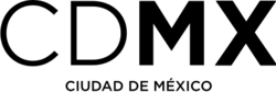 Graphic logo with the text "CDMX" and "Ciudad de México".