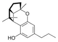 Chemical structure of cannabicyclovarin.