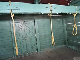 The hanging cell, where three prisoners could be hanged at once