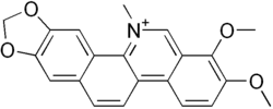 Skeletal formula of chelerythrine