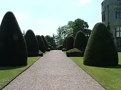 Garden alongside the castle
