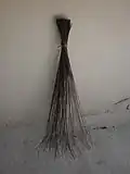 Broom made of the stem of coconut leaf