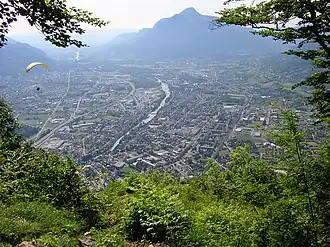 Cluses as seen from a nearby hillside
