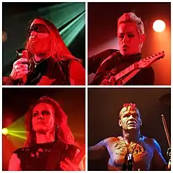 Coal Chamber in 2015 Clockwise from top left: Fafara, Rascón, Cox, Peulen