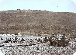 Cod preparation, French fishing station in Cape Rouge, Newfoundland, c. 1857–1859