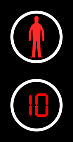 Count down traffic light