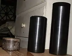 Wax phonograph cylinders in a variety of lengths