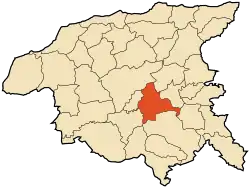 Location of Chlef, Algeria within Chlef Province