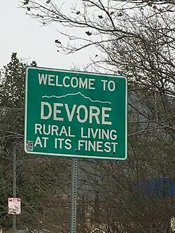 Devore City Sign