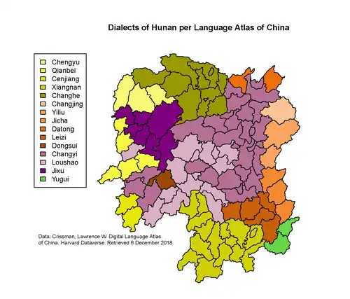 Dialects of Hunan Province