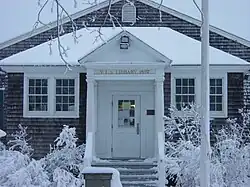 The Eastham Public Library after a large snowstorm