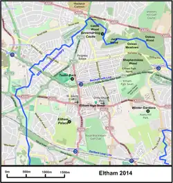 Map 6. Eltham in 2014 (Source: OpenStreetMap)