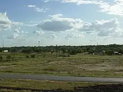 A glimpse of Encinal from Interstate 35.