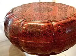 Chinese lacquerware box from the Qing dynasty, Museum für angewandte Kunst, Frankfurt, Germany