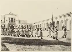The Inner Mechouar, a vast internal courtyard in what was historically the administrative section of the palace (photo from 1922)