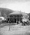 First Arrowhead Springs Hotel, opened in 1864 and burnt down in 1886