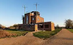 A picture of the Greenham Common Control Tower from the outside
