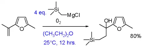 Grignard oxygen oxidation example