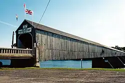 The 1,282-foot (391&nbsp;m) Hartland Bridge in New Brunswick is the longest covered bridge in the world.