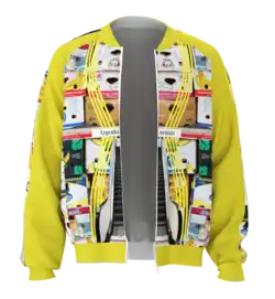 Yellow bomber jacket from the Veranda Mall clothing line.