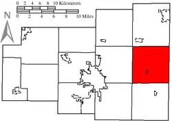 Location of Jackson Township, Allen County, Ohio