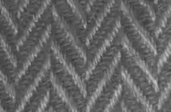 A twill with ribs in both sides, called herringbone