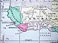 1872 detail of Monteith's lesson book African map.