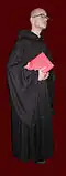 The religious habit of the Benedictines is black (the style varies depending upon the monastery).
