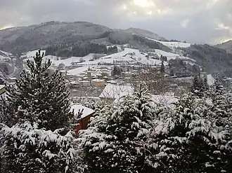 Lamure-sur-Azergues in the snow in November 2010