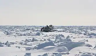 Hivus-10 hovercraft on Laptev Sea