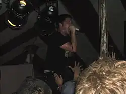 Josh Kellam, lead vocalist of Life in Your Way, performs at Cornerstone Festival 2007.
