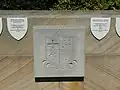 Memorial plaques outside chapel