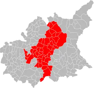 Location within the Alpes-de-Haute-Provence